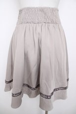 画像2: axes femme / テープ使いギャザースカート M ベージュ Y-26-07-31-228-AX-SK-SZ-ZY (2)