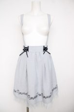 画像1: axes femme POETIQUE / 花×チェリー刺繍スカート M グレー Y-26-07-31-239-AX-PA-SZ-ZY (1)