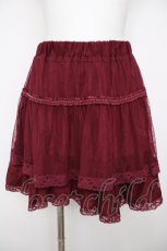 画像1: axes femme / ドットフロッキーチュールスカート M ワイン Y-26-07-31-240-AX-SK-SZ-ZY (1)