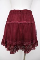 画像2: axes femme / ドットフロッキーチュールスカート M ワイン Y-26-07-31-240-AX-SK-SZ-ZY (2)