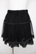 画像1: axes femme / ドットフロッキーチュールスカート M 黒 Y-26-07-31-241-AX-SK-SZ-ZY (1)
