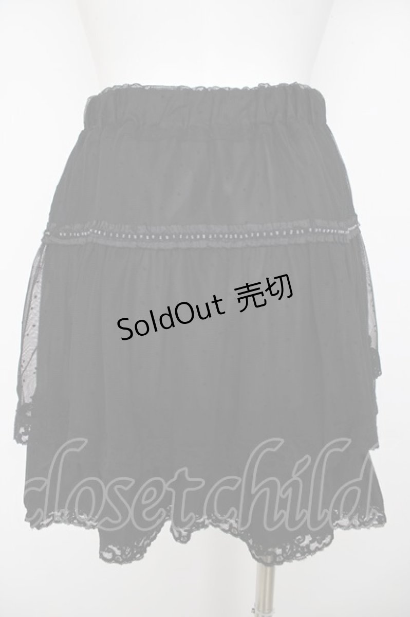 画像2: axes femme / ドットフロッキーチュールスカート M 黒 Y-26-07-31-241-AX-SK-SZ-ZY (2)