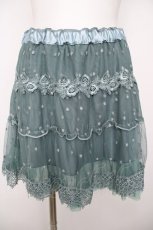 画像1: axes femme / レーシーミニスカート M ブルー Y-26-07-31-242-AX-SK-SZ-ZY (1)
