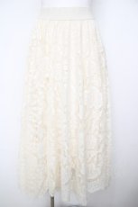 画像1: axes femme / レースサーキュラースカート M 生成り Y-26-07-31-243-AX-SK-SZ-ZY (1)