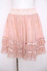 画像1: axes femme / リボン柄チュールスカート M ピンク Y-26-07-31-246-AX-SK-SZ-ZY (1)