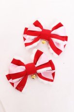 画像1: Angelic Pretty / 配色リボンクリップSet  赤×ピンク Y-26-07-31-003-AP-AC-SZ-ZY (1)