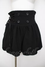 画像1: PEACE NOW / 編み上げハイウエストパンツ M 黒 Y-26-07-31-258-PU-PA-SZ-ZY (1)