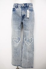 画像1: Fickle Bebe / ダメージデニムハートパンツ 0 ブルーグレー Y-26-07-31-266-LO-PA-SZ-ZY (1)