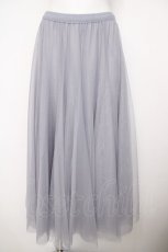 画像1: axes femme POETIQUE / フレアチュールロングスカート M グレー Y-26-07-31-274-AX-BL-SZ-ZY (1)