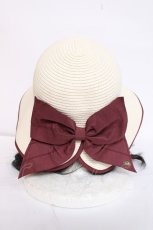 画像3: axes femme / リボンポケッタブルUVHAT 57.5cm 生成り Y-26-07-31-037-AX-AC-SZ-ZY (3)