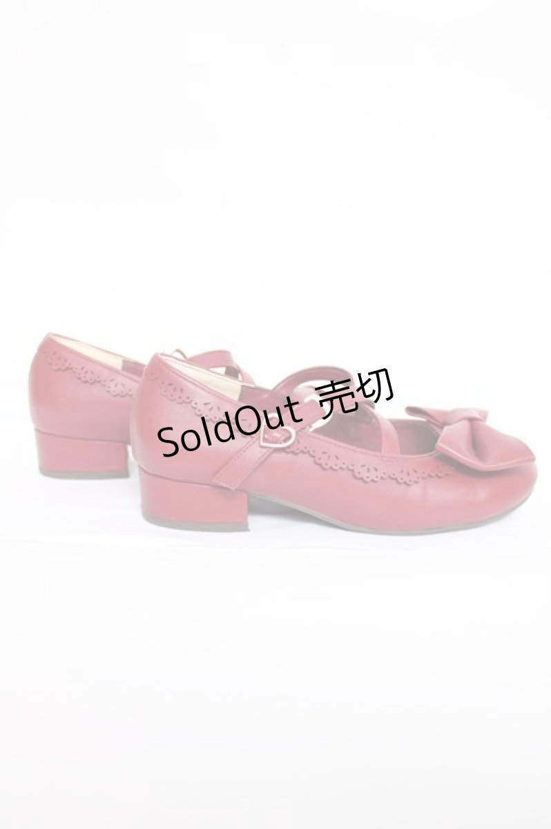画像4: axes femme kawaii / クロスベルトリボンパンプス S ワイン Y-26-08-02-044-AX-SH-SZ-ZY (4)