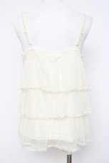 画像2: axes femme / ドットチュールティアードキャミ M 生成り Y-26-08-02-049-AX-TO-SZ-ZY (2)