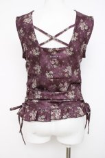 画像3: axes femme / ハイパワー花柄トップス M ワイン Y-26-08-02-052-AX-TO-SZ-ZY (3)