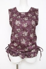 画像1: axes femme / ハイパワー花柄トップス M ワイン Y-26-08-02-053-AX-TO-SZ-ZY (1)
