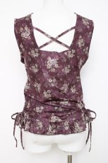 画像3: axes femme / ハイパワー花柄トップス M ワイン Y-26-08-02-053-AX-TO-SZ-ZY (3)