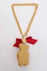 画像2: Q-pot. / Teddy Bear Cookie ネックレス  チョコレートクッキー×ストロベリー Y-26-08-02-001-QP-AC-SZ-ZY (2)