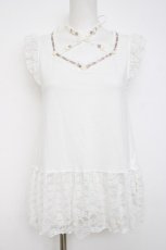 画像1: axes femme / ローズストラップロングタンク F 白 Y-26-08-02-057-AX-TO-SZ-ZY (1)