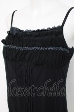 画像3: axes femme / チュールフリル裾刺繍キャミソール M 黒 Y-26-08-02-058-AX-TO-SZ-ZY (3)