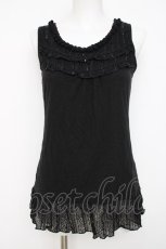 画像1: axes femme / スパンコール使いタンクトップ M 黒 Y-26-08-02-060-AX-TO-SZ-ZY (1)