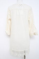 画像2: axes femme / レース切り替えボレロ M 生成り Y-26-08-02-065-AX-TO-SZ-ZY (2)