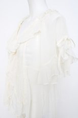 画像2: axes femme / フィッシュテール楊柳ガウン F 生成り Y-26-08-02-066-AX-TO-SZ-ZY (2)