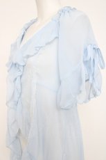 画像2: axes femme / フィッシュテール楊柳ガウン F サックス Y-26-08-02-067-AX-TO-SZ-ZY (2)