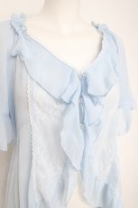 画像4: axes femme / フィッシュテール楊柳ガウン F サックス Y-26-08-02-067-AX-TO-SZ-ZY (4)