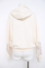 画像2: axes femme / 袖花刺繍ショートパーカー M 生成り Y-26-08-02-069-AX-TO-SZ-ZY (2)