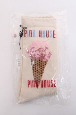 画像1: PINK HOUSE / Straw-berry Hat 柄ソックス  アイボリー Y-26-08-02-010-LO-ZA-SZ-ZY (1)