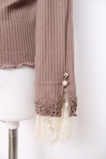 画像3: axes femme / 袖口レースデザインインナー M モカ Y-26-08-02-073-AX-TO-SZ-ZY (3)