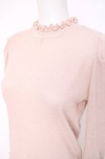 画像3: axes femme / ネックレス風ラメリブプルオーバー F ピンク Y-26-08-02-074-AX-TO-SZ-ZY (3)