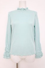 画像1: axes femme / ネックレス風ラメリブプルオーバー F ミント Y-26-08-02-077-AX-TO-SZ-ZY (1)