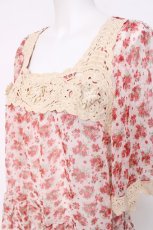 画像3: axes femme / モチーフ花柄ブラウス M アカ Y-26-08-02-080-AX-BL-SZ-ZY (3)