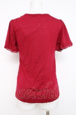 画像2: axes femme / 立体モチーフ付きフロントレースリボンプルオーバー M アカ Y-26-08-02-083-AX-TO-SZ-ZY (2)