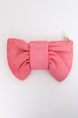 画像2: Maison de FLEUR / リボンポーチ  ピンク Y-26-08-02-012-LO-ZA-SZ-ZY (2)
