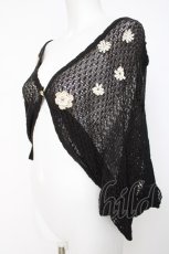 画像2: axes femme / モチーフレース付ドルマンボレロ M 黒 Y-26-08-02-100-AX-TO-SZ-ZY (2)