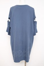 画像3: NOEMIE / 病みねこチェーンダメージユニセックスTシャツ M ブルー Y-26-08-02-107-LO-TO-SZ-ZY (3)