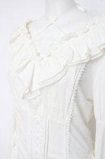 画像4: Ozz oneste / レースアップ姫袖カットソー  白 Y-26-08-02-112-OO-TO-SZ-ZY (4)