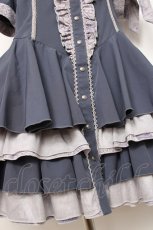 画像6: Ozz oneste / 地図柄フリルチュニック  ブルーグレー Y-26-08-02-117-OO-OP-SZ-ZY (6)