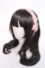 画像1: m petit by misako / TT*AMレースカチューシャ  中桃 Y-26-08-02-016-LO-AC-SZ-ZY (1)