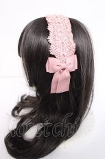 画像2: m petit by misako / TT*AMレースカチューシャ  中桃 Y-26-08-02-016-LO-AC-SZ-ZY (2)