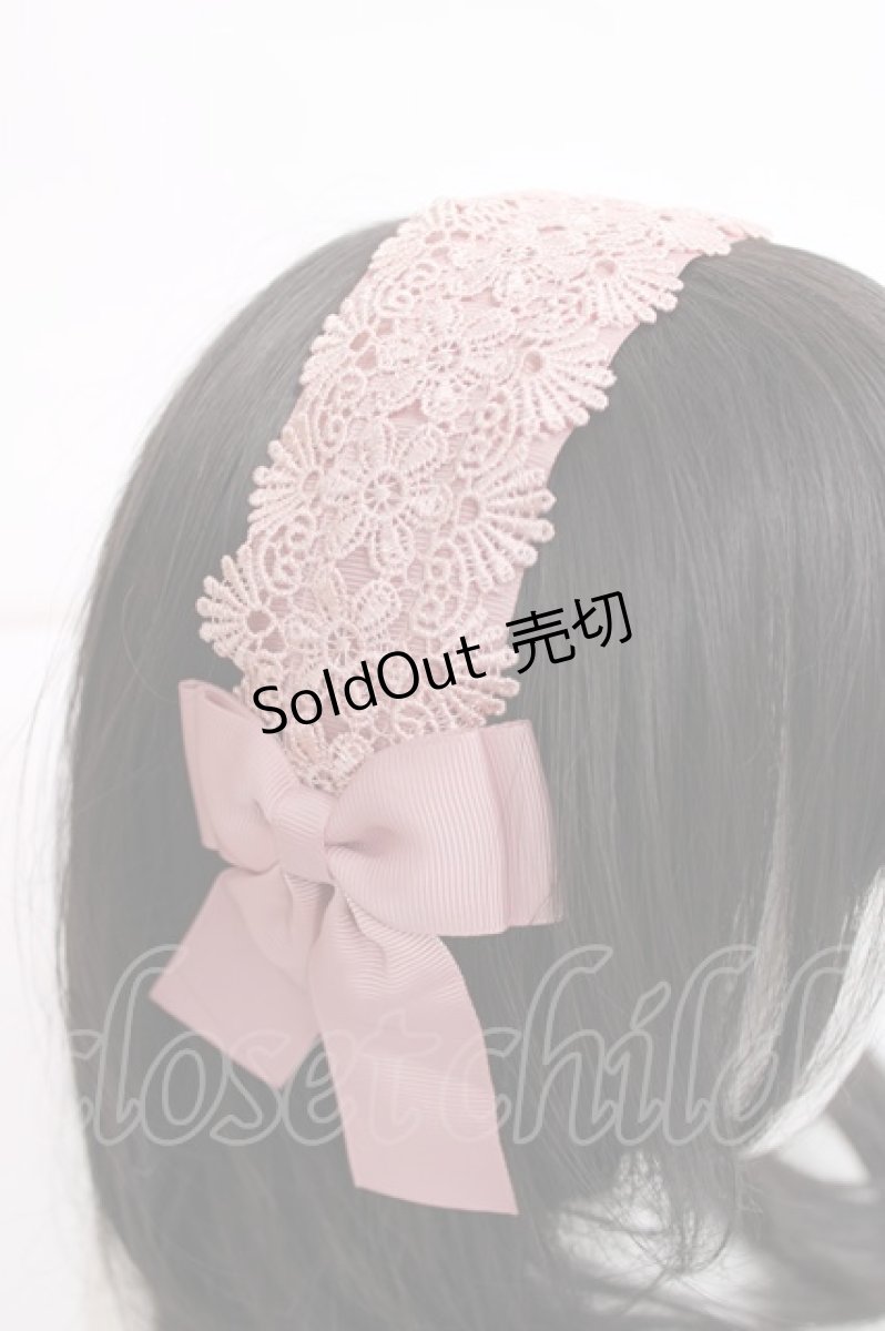 画像3: m petit by misako / TT*AMレースカチューシャ  中桃 Y-26-08-02-016-LO-AC-SZ-ZT718 (3)