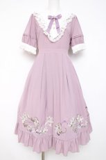 画像1: Amavel / Bouquet of Lily ミドルワンピース  ピンク Y-26-08-02-134-CA-OP-SZ-ZY (1)