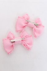 画像2: Angelic Pretty / ドルチェパールリボンクリップSet  ピンク Y-26-08-02-002-AP-AC-SZ-ZY (2)