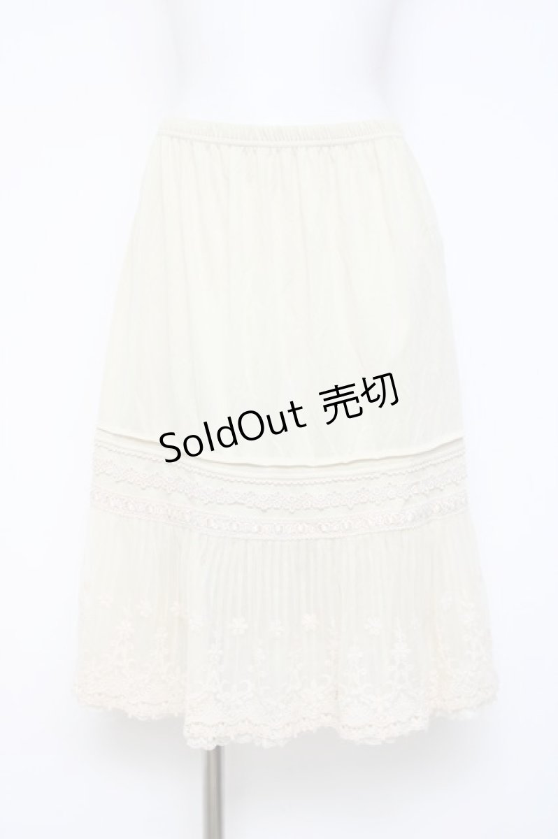 画像1: axes femme / チュール刺繍ペチコート M 生成り Y-26-08-02-142-AX-SK-SZ-ZY (1)