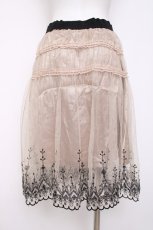 画像2: axes femme / 刺繍入りチュール重ねスカート M 生成り Y-26-08-02-143-AX-SK-SZ-ZY (2)