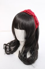 画像1: m petit by misako / TT*AMリボンカチューシャ  中赤 Y-26-08-02-019-LO-AC-SZ-ZY (1)