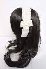 画像2: m petit by misako / TT*AMレースカチューシャ  中白 Y-26-08-02-020-LO-AC-SZ-ZY (2)