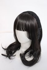 画像1: m petit by misako / TT*AMレースカチューシャ  中黒 Y-26-08-02-021-LO-AC-SZ-ZY (1)