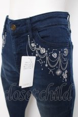 画像3: axes femme / 星×バラ刺繍デニムパンツ L インディゴ Y-26-08-02-161-AX-PA-SZ-ZY (3)